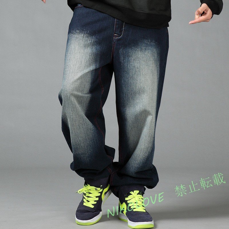 新品 デニムパンツ メンズ ジーンズ スケートパンツ バギーパンツ カーゴパンツ ロング ハレムパンツ 大きいサイズ有り W30~W46拍卖