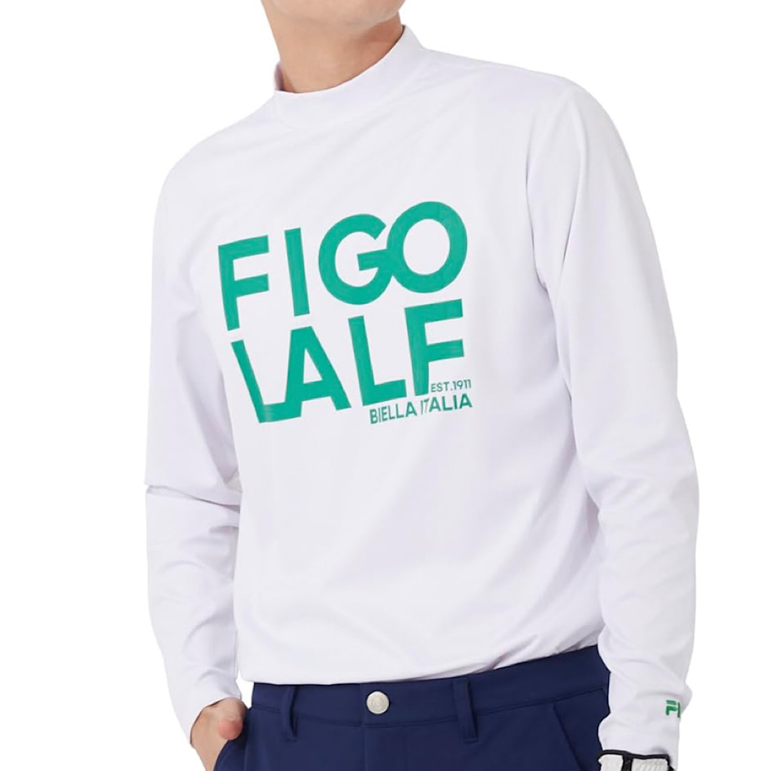 新品 フィラ ゴルフ モックネック 長袖 シャツ Lサイズ 白 ホワイト 783-540 吸汗速乾 UVカット 税込9,350円 ゴルフウェア 783540拍卖