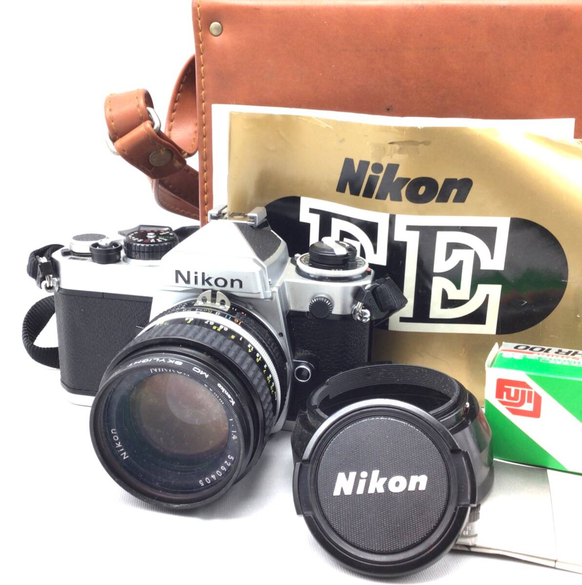 4205 【ジャンク】外観美品 Nikon ニコン EF 一眼レフカメラ フィルムカメラ NIKKOR 50mm F1.4 フィルム 付属品付拍卖