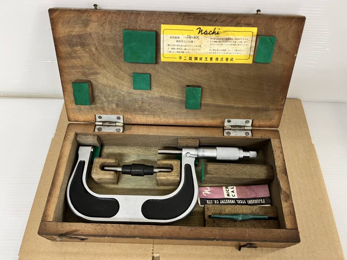 (JT2504)NACHI マイクロメーター 0.01㎜ 75~100 中古 拍卖