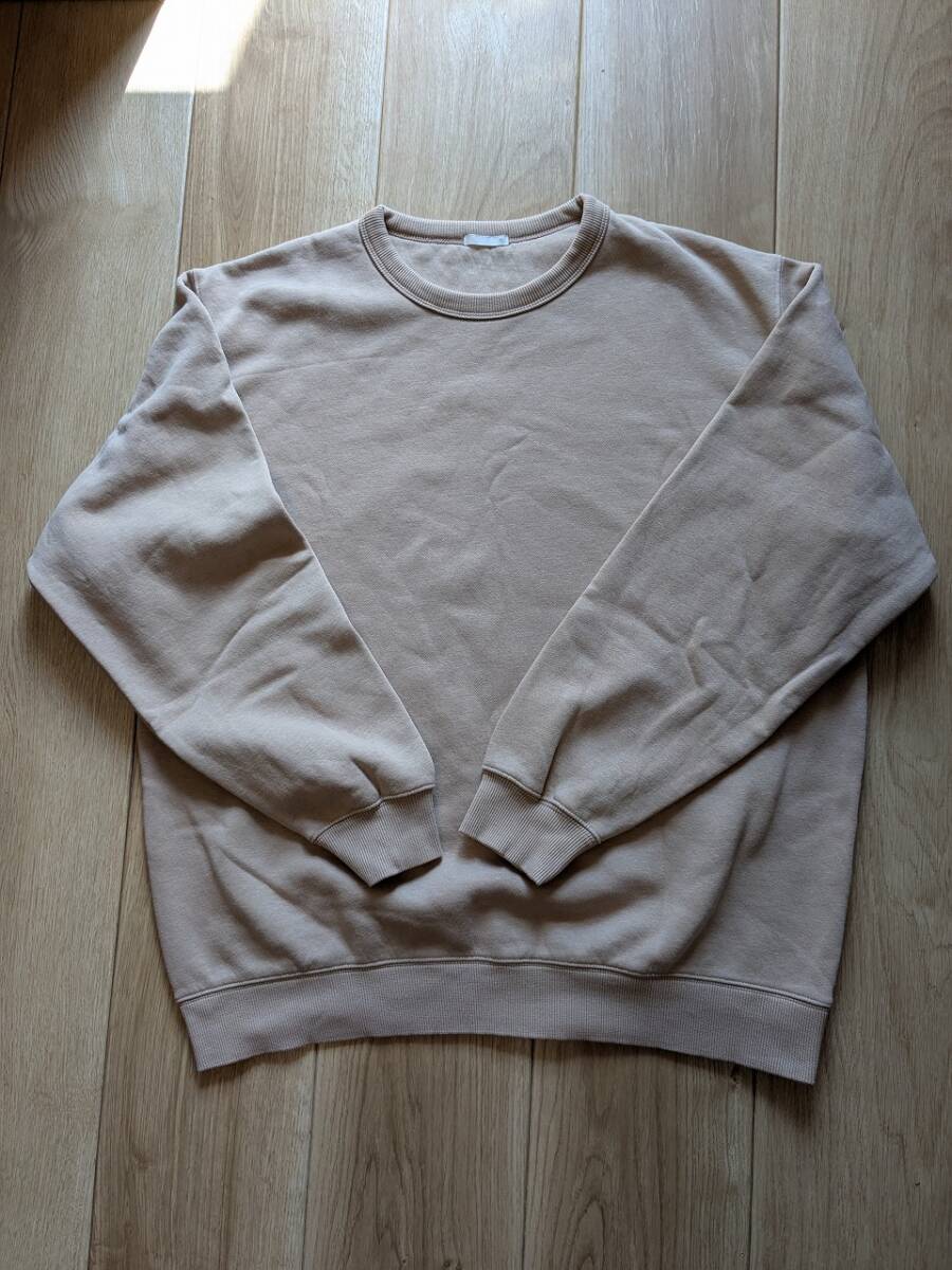 ジーユー GU スウェットプルオーバー(長袖)(裏起毛) ナチュラル拍卖