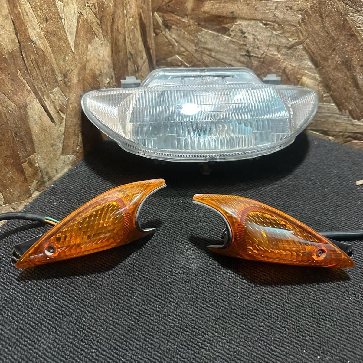 動画付A65 AF30 タクトHONDA 純正 ヘッドライト フロントウィンカーレンズ 左右セット 検AF24 AF27 AF28 AF31拍卖