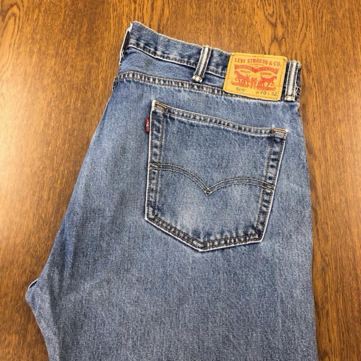 【GD028】Levi's 505 W40 L32 大きいサイズ ビッグサイズ ジーンズ ジーパン デニムパンツ ブランド古着 リーバイス505 送料無料拍卖