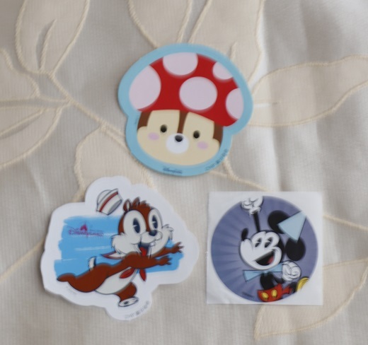 レア!香港ディズニーランド Disneyland ステッカー 3枚セット 未使用品 チップ ミッキーマウス拍卖