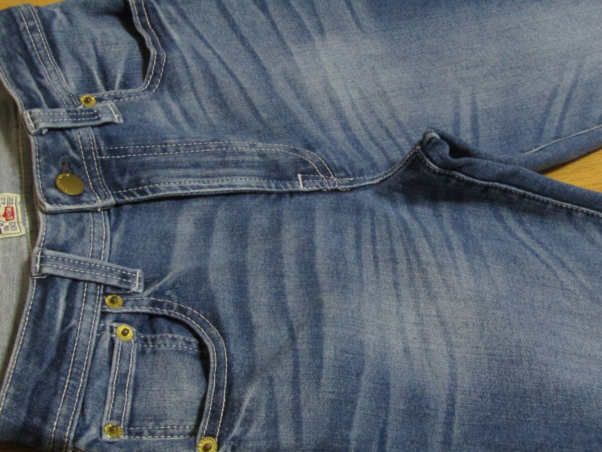 メリハリある超カッコいい色落ち 爽やかライトブルーが街で映えます ストレッチ 中色仕様 RODEO CROWNS スキニー 実測25inch前後レディース拍卖