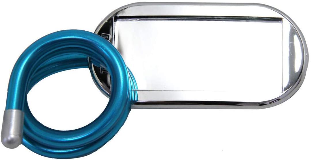 タカツ 7602(メッキ/メタリックブルー)自転車&バイク用 スパイラルミラー 【新品・未開封】拍卖