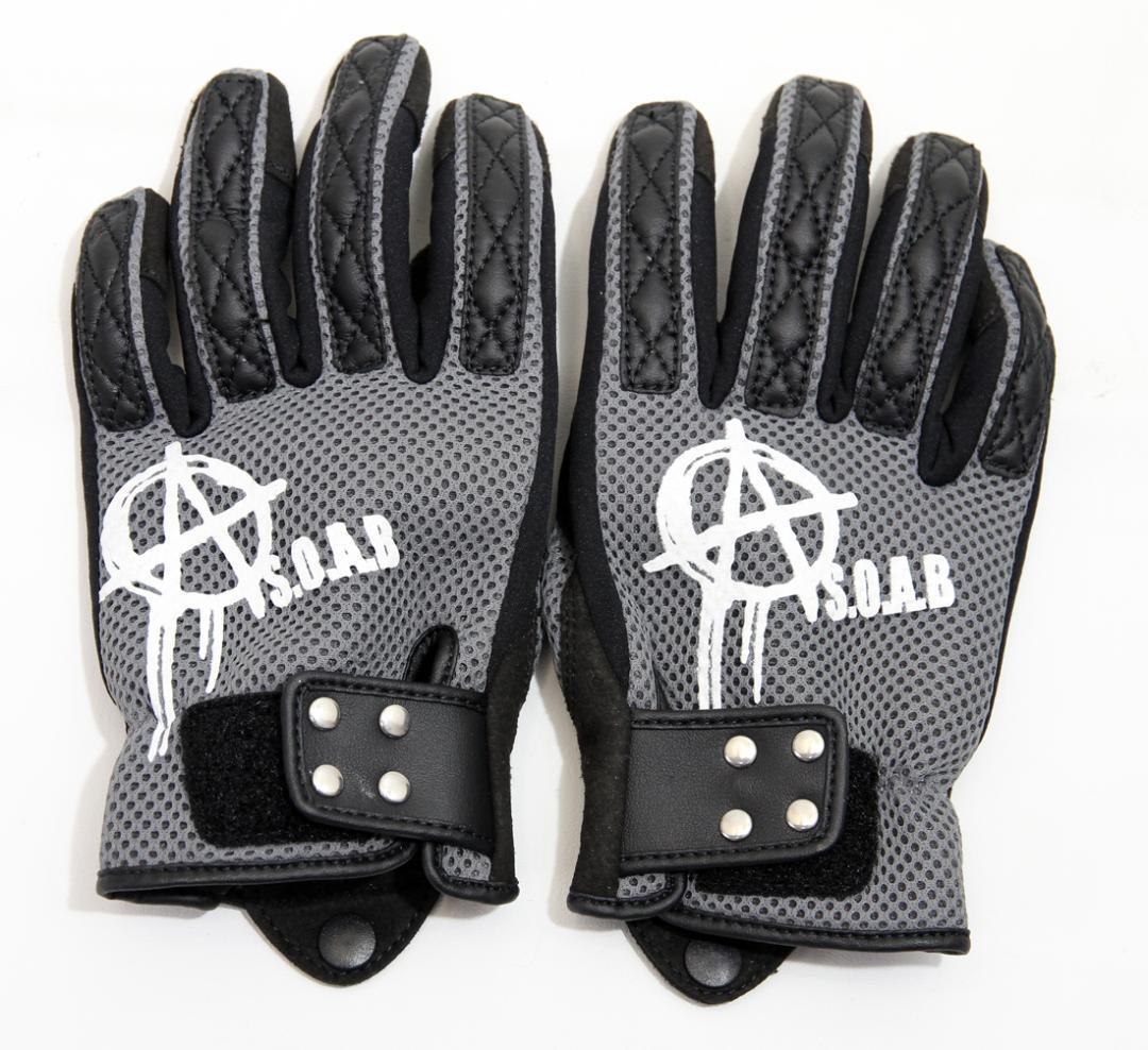 【67%引】(3144)S.O.A.B SOAG-201 グレー(M)メッシュグローブ拍卖