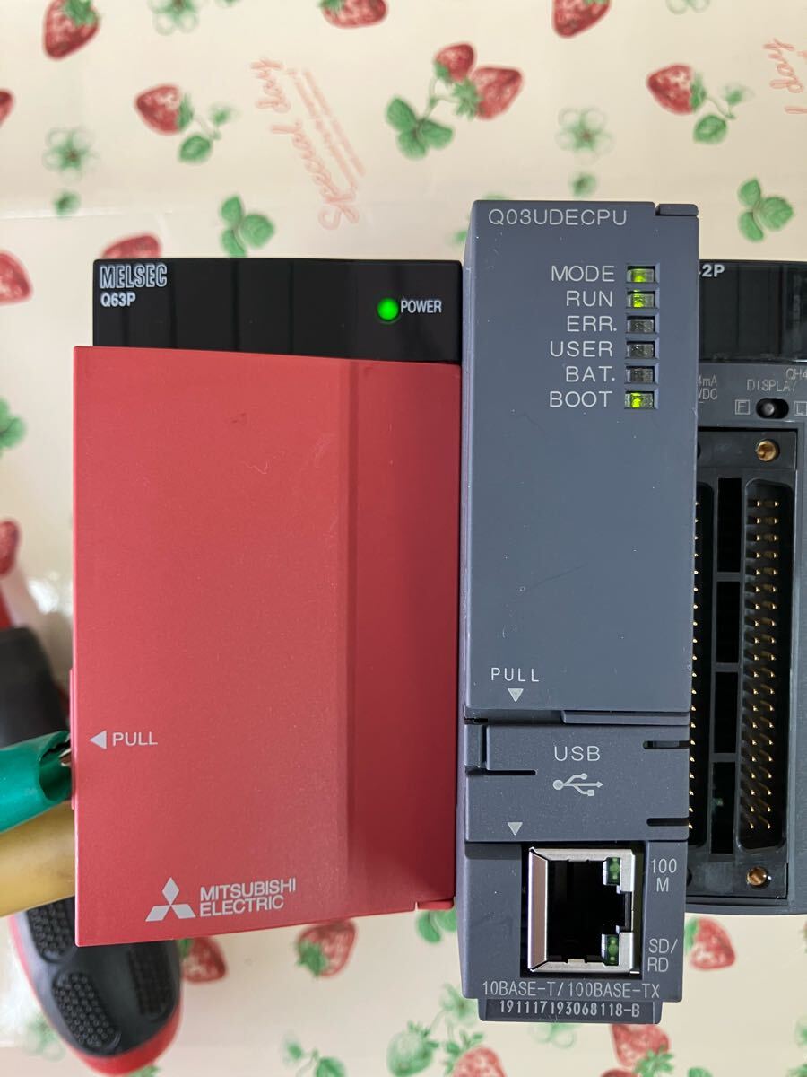 通電確認済 三菱電機 Q63P Q03UDECPU QH42P QY18A シーケンサ拍卖