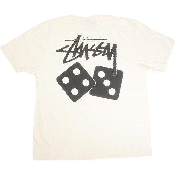 STUSSY ステューシー 25SS DICE TEE PIGMENT DYED NATURAL Tシャツ 白 Size 【XL】 【新古品・未使用品】 20817634拍卖