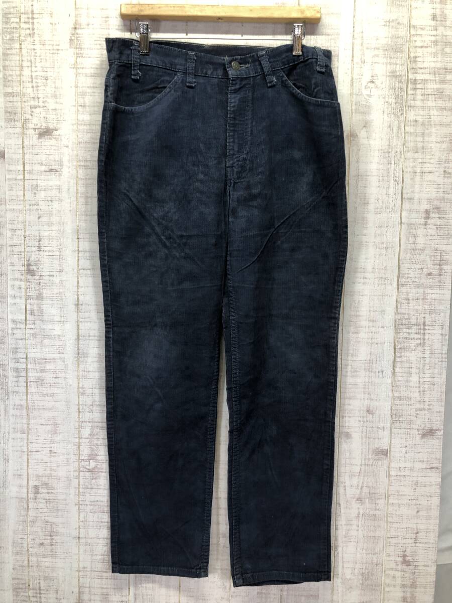 80's ヴィンテージ Levi's リーバイス コーデュロイパンツ 519 W31xL30 ネイビー USA製 #402拍卖