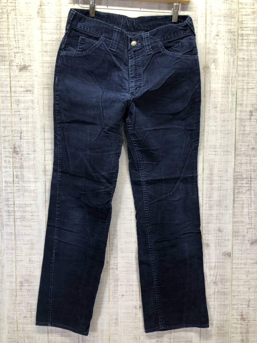 80's ヴィンテージ Lee リー コーデュロイパンツ W31xL29 ネイビー TALONジッパー USA製 #405拍卖