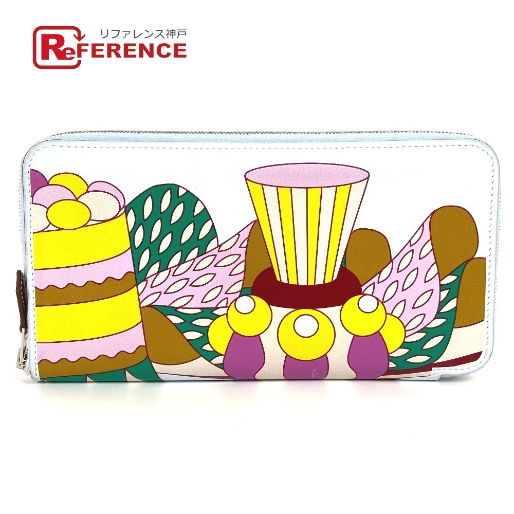 美品 HERMES エルメス アザップロング シルクイン ロング ラ パティスリー ロングウォレット ラウンドファスナー 長財布【中古】拍卖