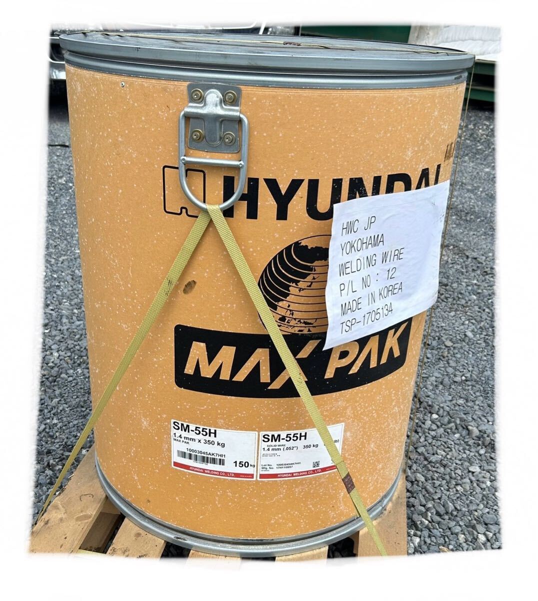【A-565】ヒュンダイ 溶接ワイヤー ソリッドワイヤー SM-55H 1.4mm×350kg 拍卖