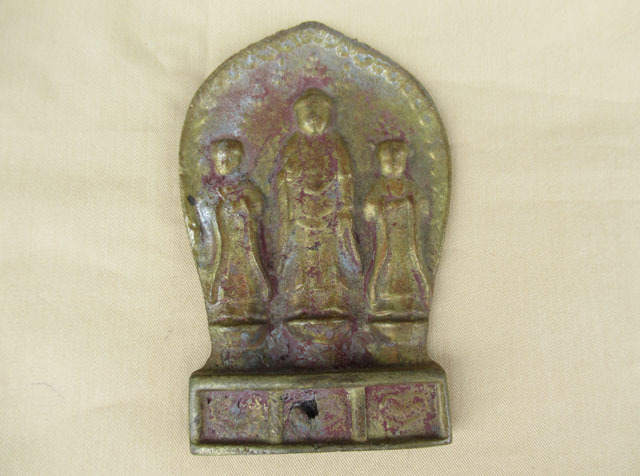 即決■銅製 懐中仏 三尊像 その2■時代 仏像 懐仏 す-66拍卖