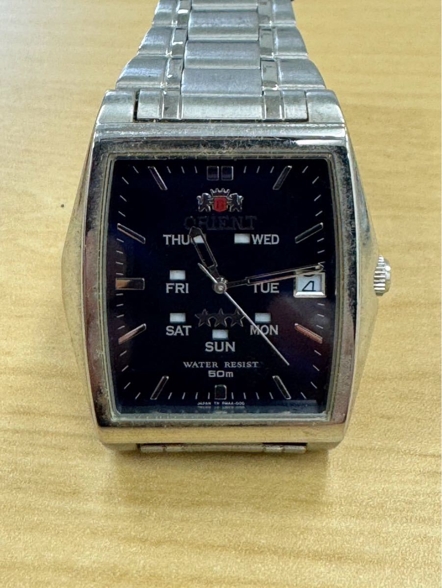 ORIENT オリエント スリースター 自動巻き 稼働 腕時計 ステンレス 中古 拍卖