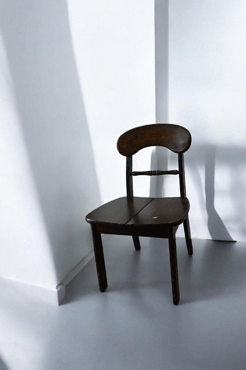 ○TOA 東亜林業 木製の背もたれ椅子 ダイニングチェアー 重厚なこげ茶色 レトロモダン ヴィンテージ 古道具のgplus広島 2504i拍卖