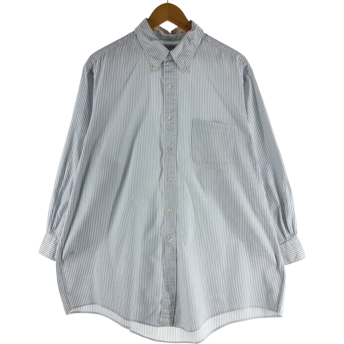 古着 ブルックスブラザーズ Brooks Brothers 長袖 ボタンダウンストライプシャツ USA製 メンズXL相当 /eaa535512拍卖
