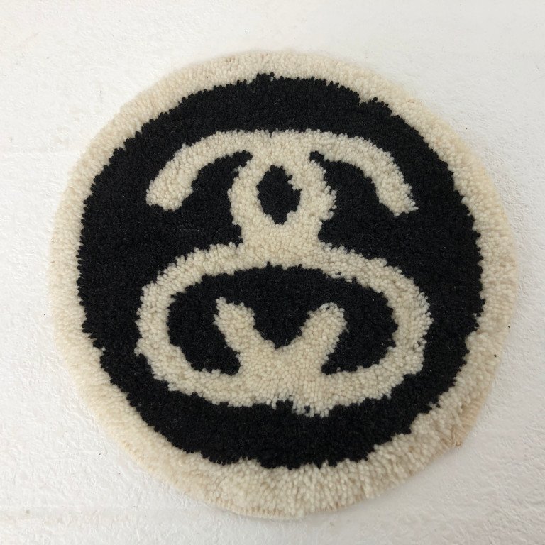 STUSSY × GALLERY 1950 ステューシー ギャラリー ラグマット ブラック/ホワイト MU632025042903拍卖