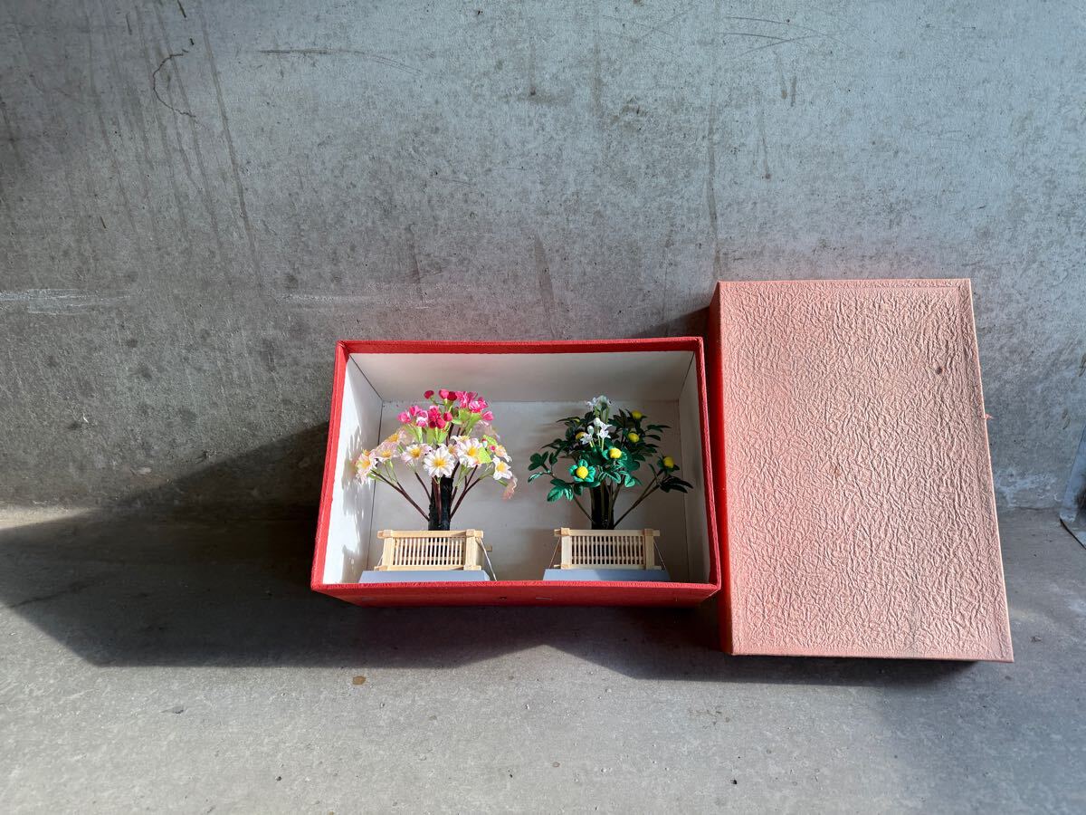 雛人形 桃 橘 島津 有職 ひな人形 桃の木 橘の木拍卖