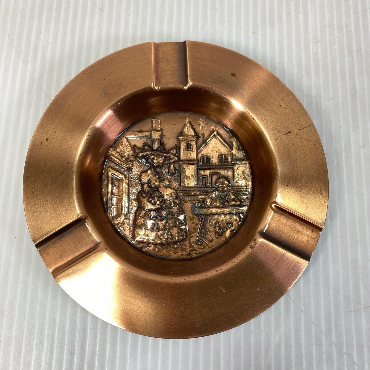 COBRARTE 銅製 灰皿 アッシュトレイ COPPER 古雑貨 喫煙具 煙草道具 小物入れ 置物 インテリア 飾拍卖