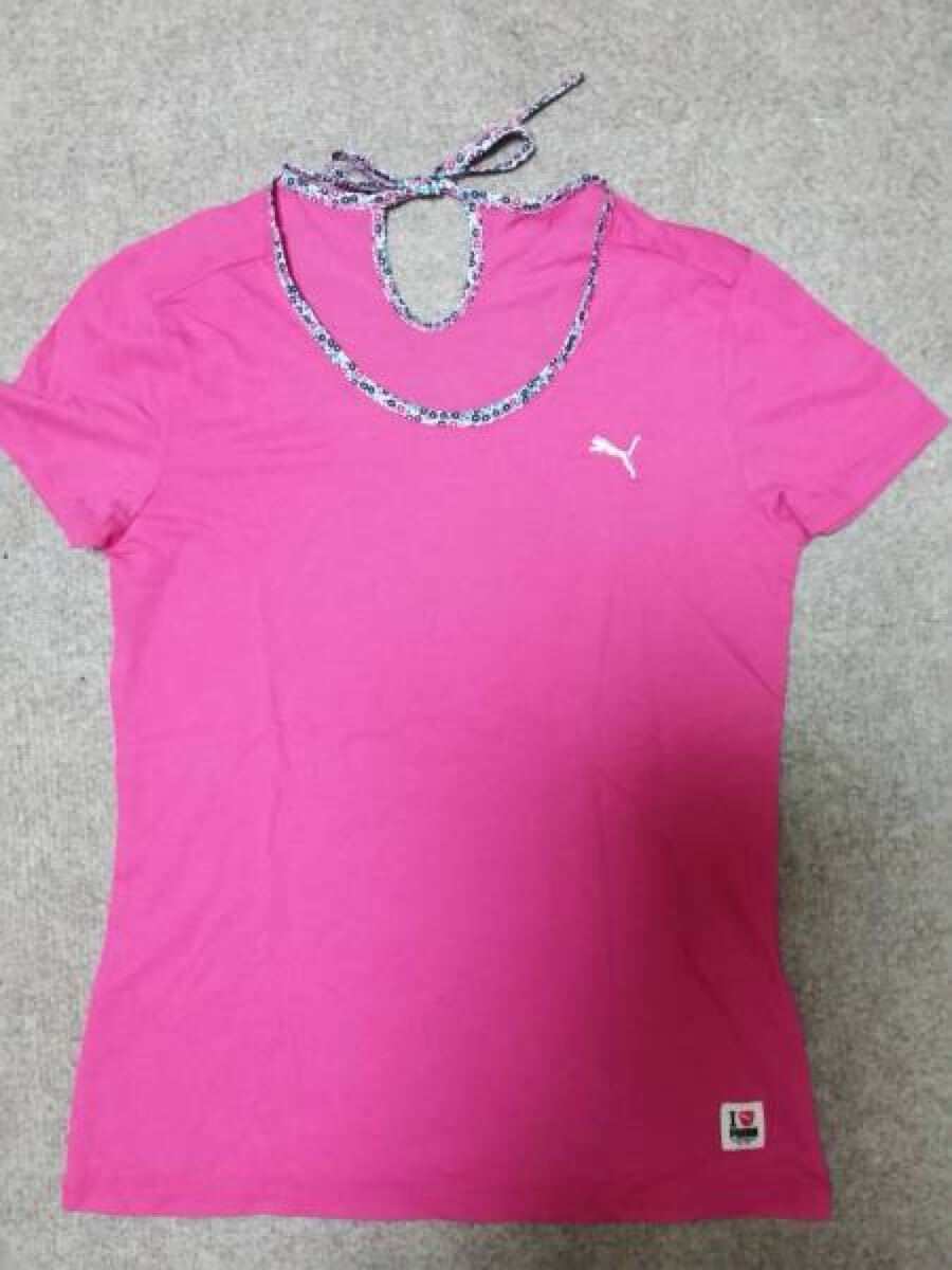 PUMA/プーマ/ピンク/半袖Tシャツ/未使用拍卖