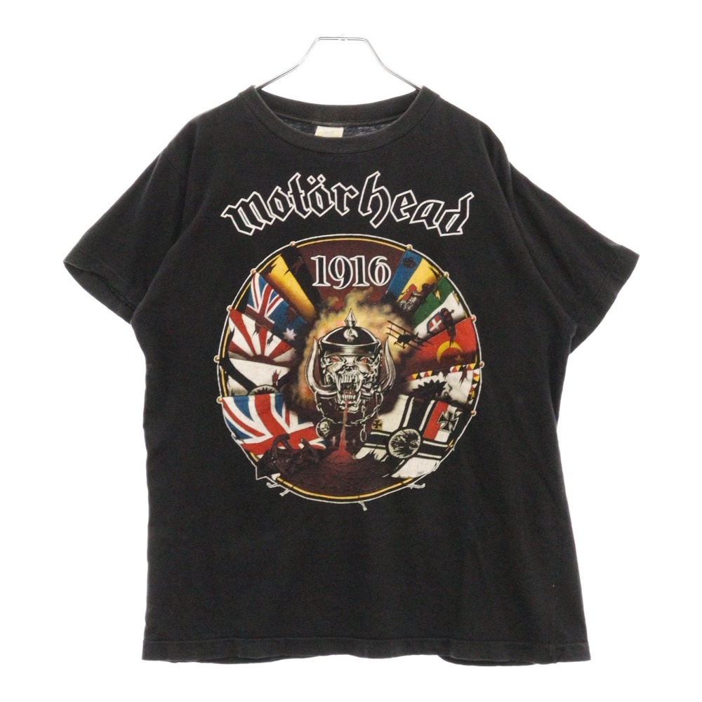 VINTAGE ヴィンテージ 90s Motorhead Lights Out Over Europe Tour 1991 モーターヘッド ツアープリント半袖Tシャツ ブラック カットソー拍卖