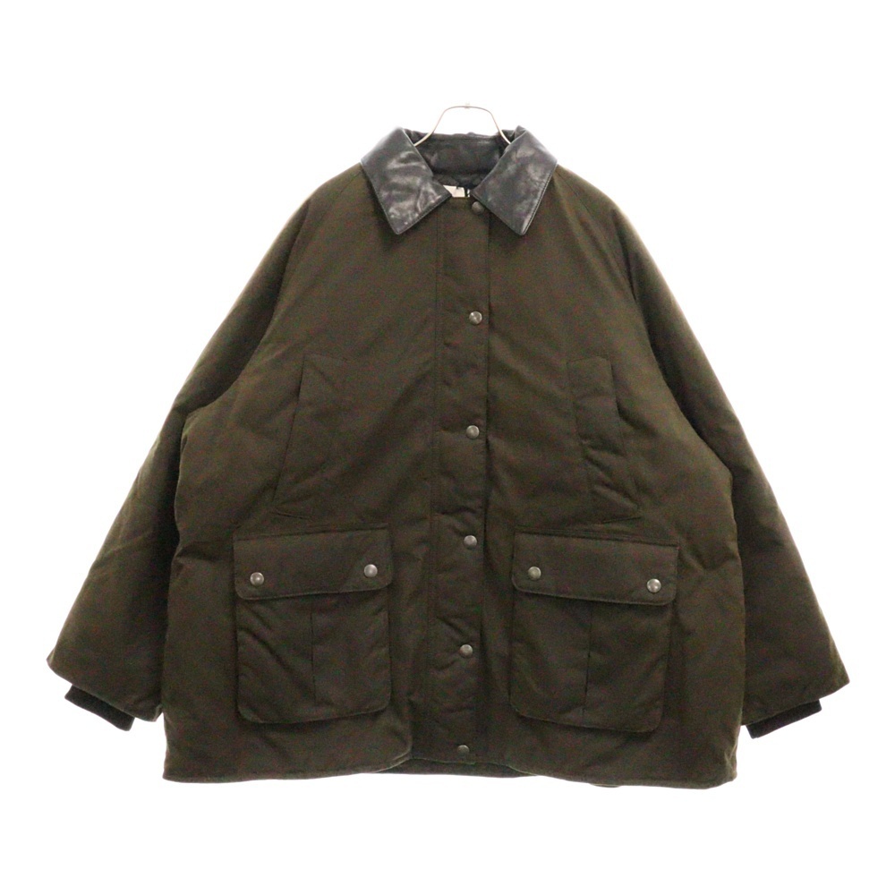 miumiu ミュウミュウ ワックス加工 キャンバス ブルゾン ジャケット ブラウン レディース ML1104 SOOO 15WW拍卖