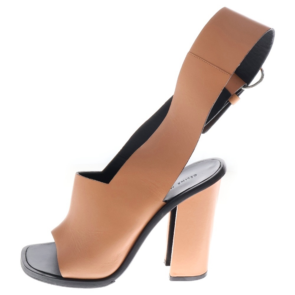 CELINE セリーヌ フィービー期 アンクルベルテッド ヒール パンプス ベージュ レディース拍卖