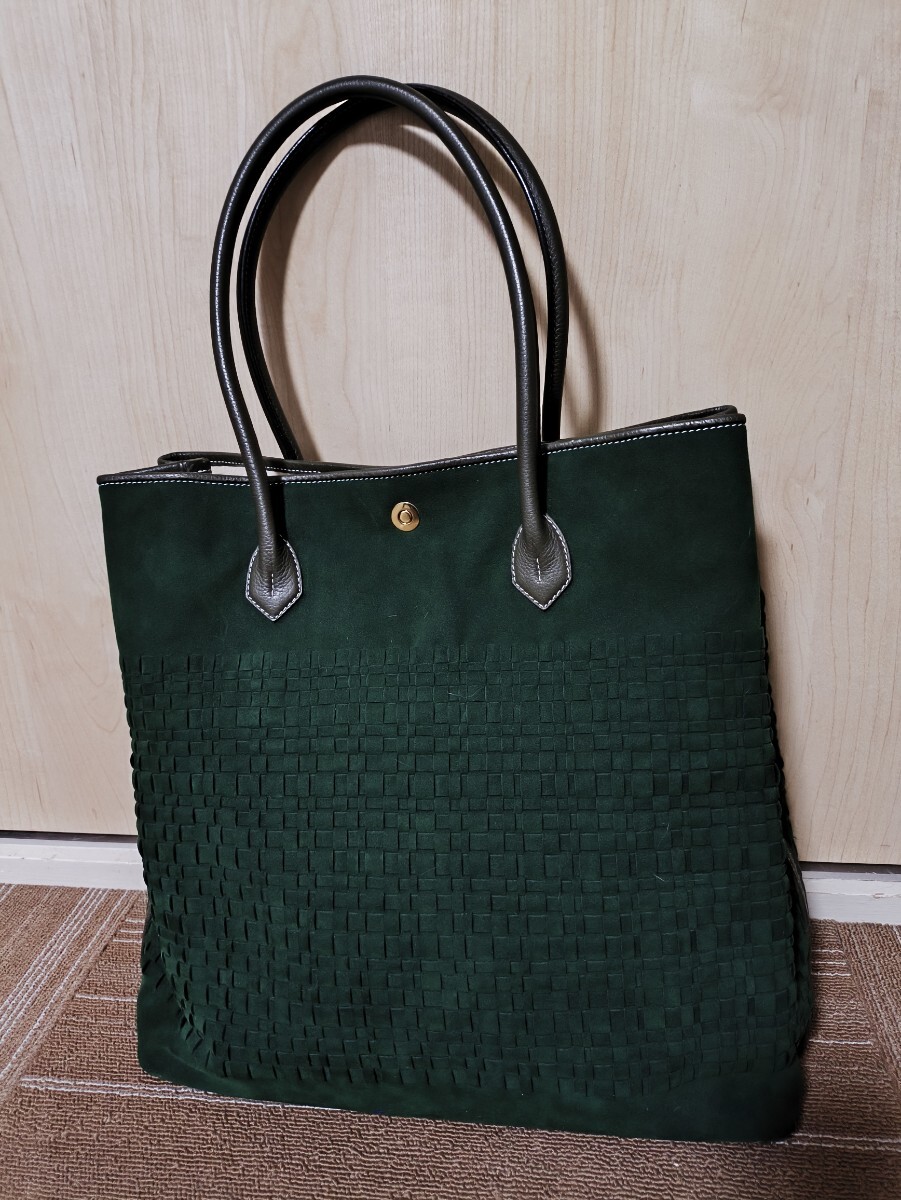 イタリア製 美品 Cisei シセイ トートバッグ イントレチャートバッグ/編み込みメッシュ スエードレザー 本革拍卖