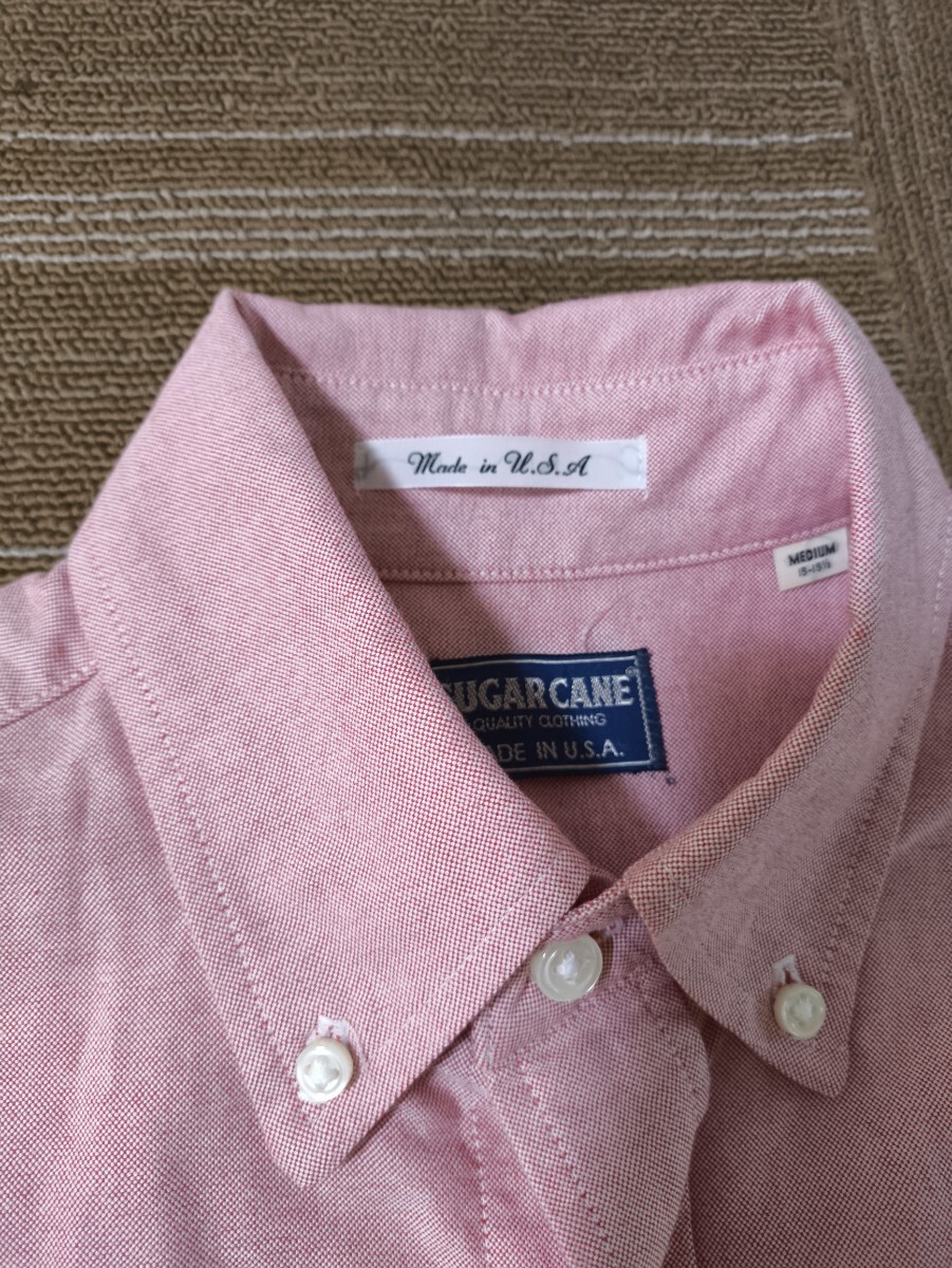 サイズ:M 美品 アメリカ製 東洋エンタープライズ SugarCane(シュガーケン)Made in U.S.A. オックスフォードボタンダウンシャツ拍卖
