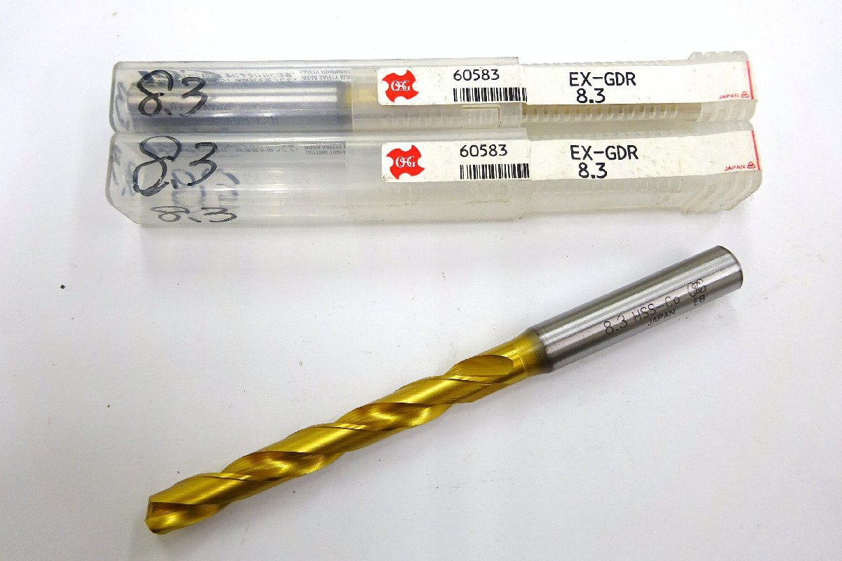 新古品 OSG ストレートシャンクドリル 8.3mm (EX-GDR)シャンクΦ10 2本セット 送料無料拍卖