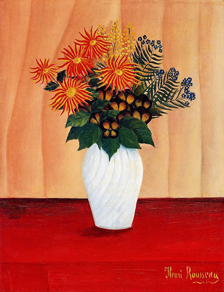 複製絵画 キャンバスアート 世界の名画 アンリ・ルソー 「花瓶」 サイズ 6号拍卖