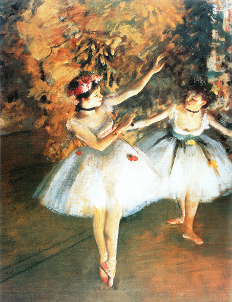 複製絵画 キャンバスアート 世界の名画 エドガー・ドガ 「二人のバレリーナ」 サイズ 6号拍卖