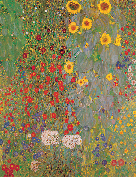 複製絵画 キャンバスアート 世界の名画 グスタフ・クリムト 「 ひまわりと農場庭園 」 サイズ 6号拍卖