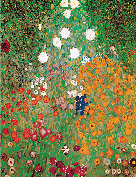 複製絵画 キャンバスアート 世界の名画 グスタフ・クリムト 「 花のある庭園 」 サイズ 15号拍卖