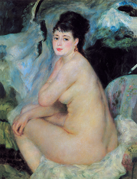 複製絵画 キャンバスアート 世界の名画 ピエール・オーギュスト・ルノワール 「 ソファに座っている女性 」 サイズ 20号拍卖