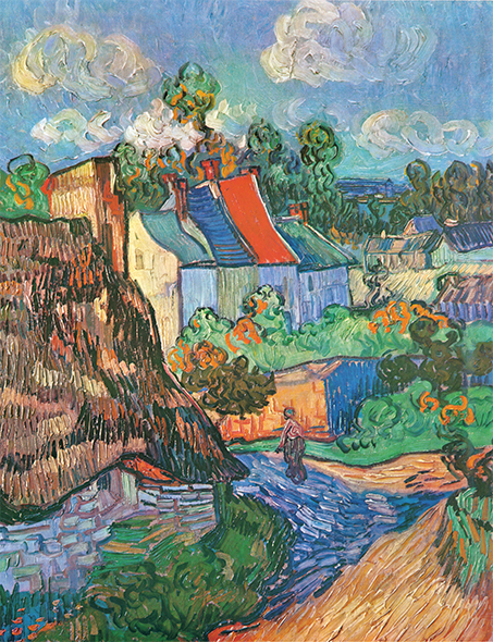 複製絵画 キャンバスアート 世界の名画 ヴィンセント・ヴァン・ゴッホ 「 オーベルの家 」 サイズ 20号拍卖