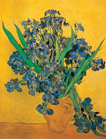 複製絵画 キャンバスアート 世界の名画 ヴィンセント・ヴァン・ゴッホ 「 アイリスの花瓶 」 サイズ 15号拍卖