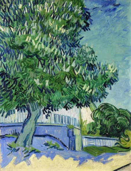 複製絵画 キャンバスアート 世界の名画 ヴィンセント・ヴァン・ゴッホ 「 花咲くマロニエの木 」 サイズ 15号拍卖