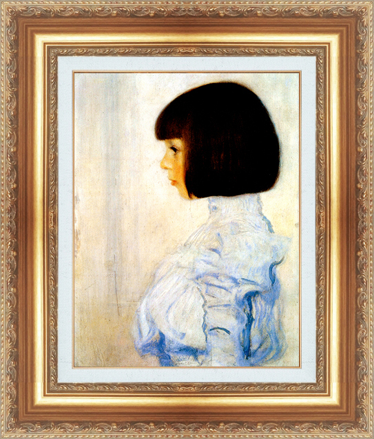 複製絵画 額装品 世界の名画 グスタフ・クリムト 「 ヘレネークリムトの肖像 」 サイズ 6号拍卖