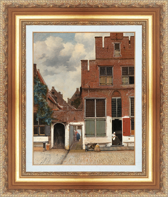 複製絵画 額装品 世界の名画 ヨハネス・フェルメール 「 小路 」 サイズ 10号拍卖