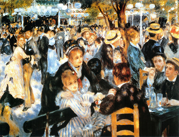 複製絵画 キャンバスアート 世界の名画 ピエール・オーギュスト・ルノワール 「 ムーラン・デ・ラ・キャレット 」 サイズ 20号拍卖