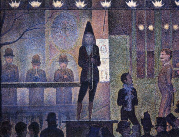 複製絵画 キャンバスアート 世界の名画 ジョルジュ・スーラ 「 サーカスの客寄せ 」 サイズ 20号拍卖