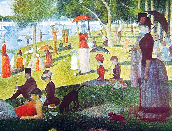 複製絵画 キャンバスアート 世界の名画 ジョルジュ・スーラ 「グランザット島の日曜日の午後」 サイズ 25号拍卖