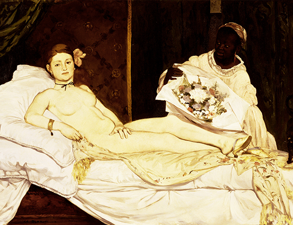 複製絵画 キャンバスアート 世界の名画 エドゥアール・マネ 「オランピア」 サイズ 20号拍卖