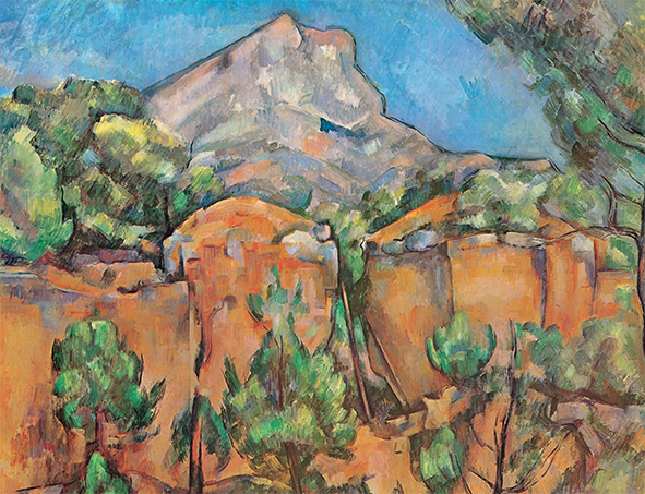 複製絵画 キャンバスアート 世界の名画 ポール・セザンヌ 「 サンビクトワルサン 」 サイズ 10号拍卖