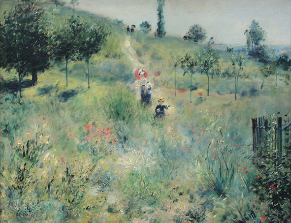 複製絵画 キャンバスアート 世界の名画 ピエール・オーギュスト・ルノワール 「 草原を通る風景 」 サイズ 10号拍卖