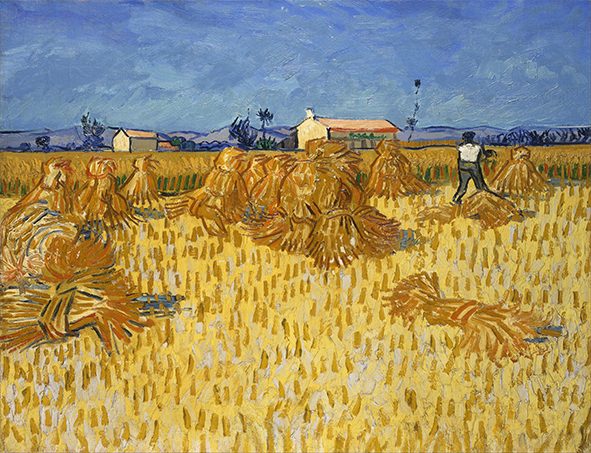 複製絵画 キャンバスアート 世界の名画 ヴィンセント・ヴァン・ゴッホ 「 プロヴァンスの収穫 」 サイズ 6号拍卖