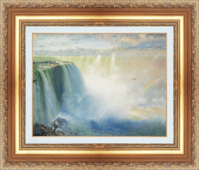 複製絵画 額装品 世界の名画 ジョージ・イネス 「ブルーナイアガラ」 サイズ 15号拍卖