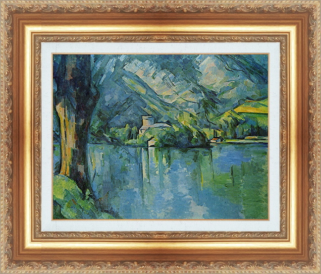 複製絵画 額装品 世界の名画 ポール・セザンヌ 「 アヌシー湖 」 サイズ 8号拍卖